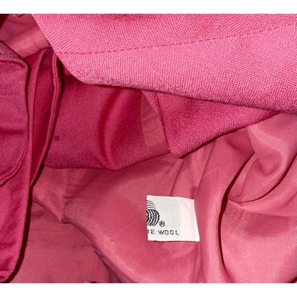 Vintage John Meyer of‎ Norwich button front blazer jacket bright pink Size 4 USA - Picture 6 of 6